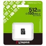 Kingston CANVAS Select Plus Tarjeta microSD 512GB Clase 10 UHS-I U3 V30 A1 Velocidad Lectura 150MB/s SDCS3/512GBSP